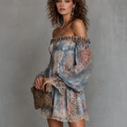 Riviera | Vestido Corto Romántico con Estampado Floral