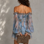 Riviera | Vestido Corto Romántico con Estampado Floral