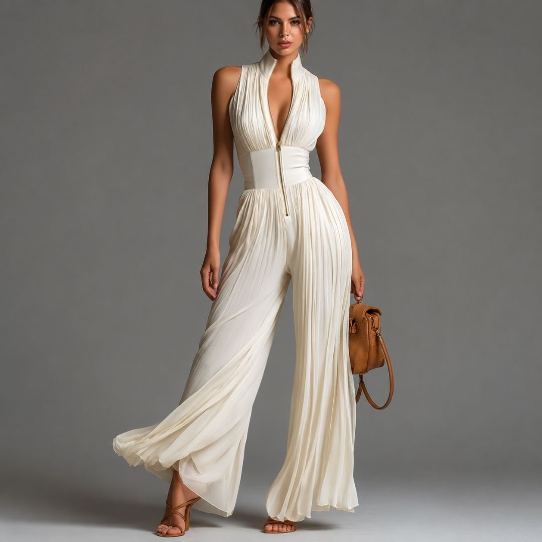 Riviera | Enterizo Blanco Elegante con Escote en V