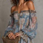Riviera | Vestido Corto Romántico con Estampado Floral