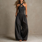 Riviera | Enterizo Elegante con Cuello Halter y Pierna Ancha